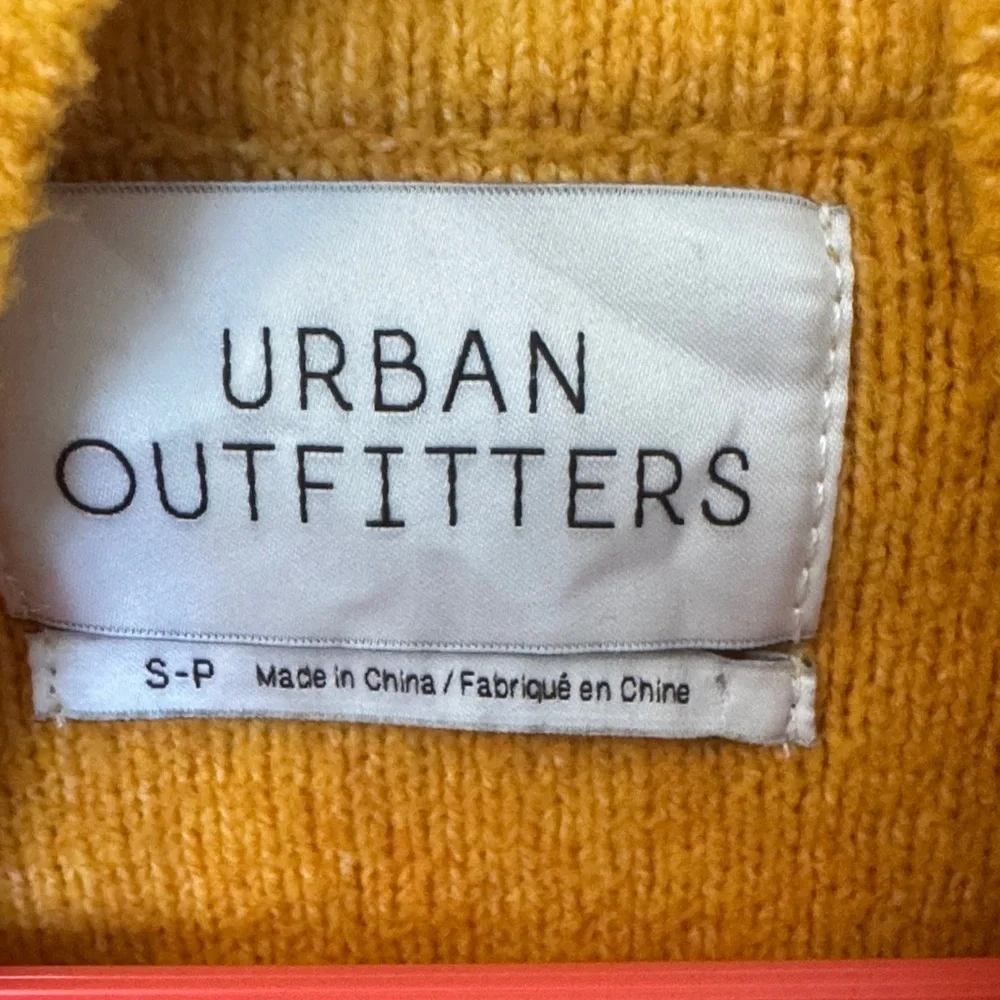 Urban Outfitters Mustard Cowl Neck Cropped Sweater